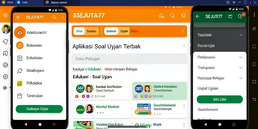 Tampilan antarmuka aplikasi SEJUTA77 yang user-friendly.