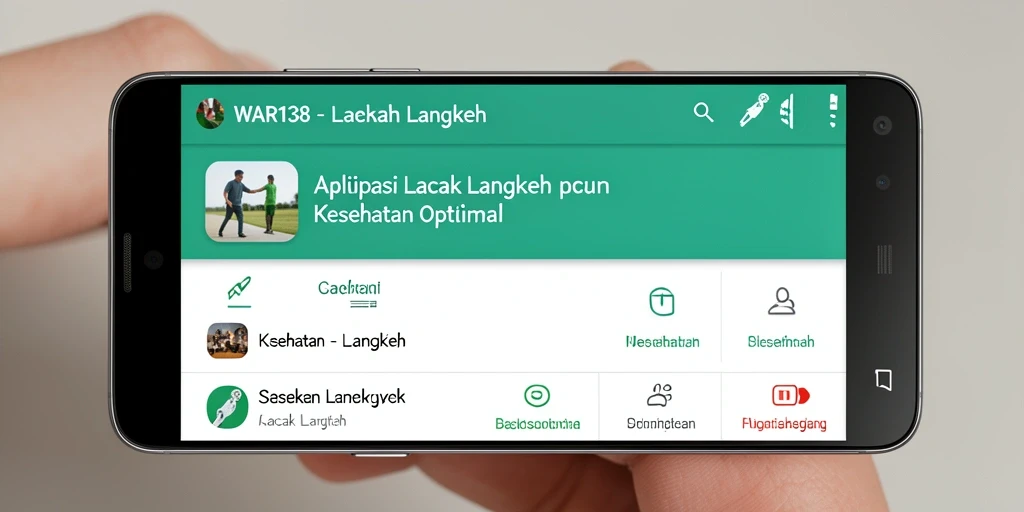 Tampilan antarmuka WAR138 dalam pelacakan langkah.