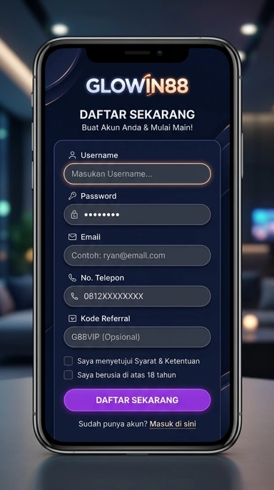 Cara Daftar Akun Baru glowin88 untuk Pengguna Android